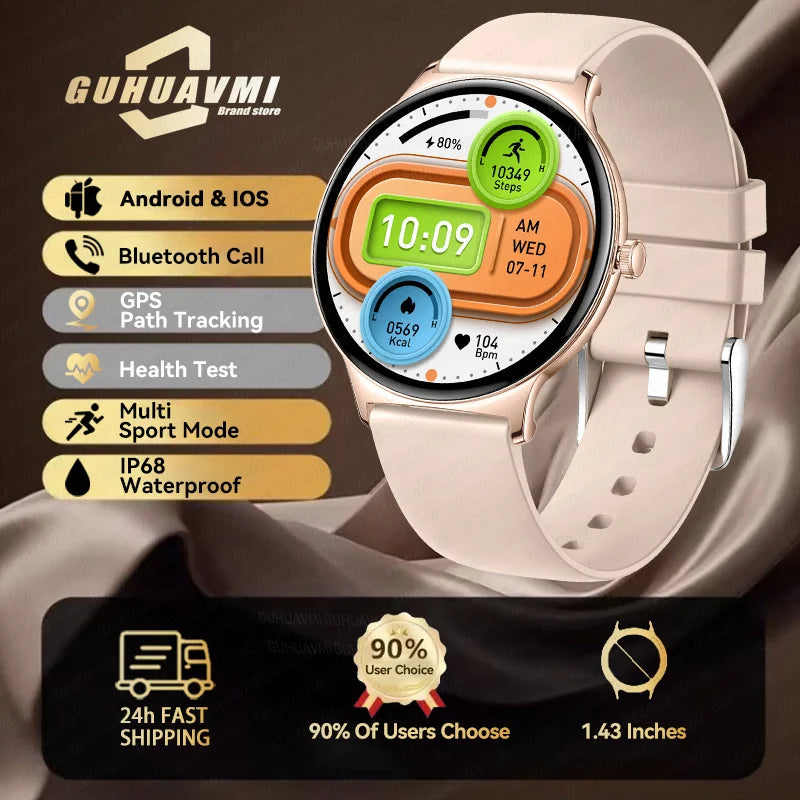 GUHUAVMI Elite Sapphire Crystal Smartwatch