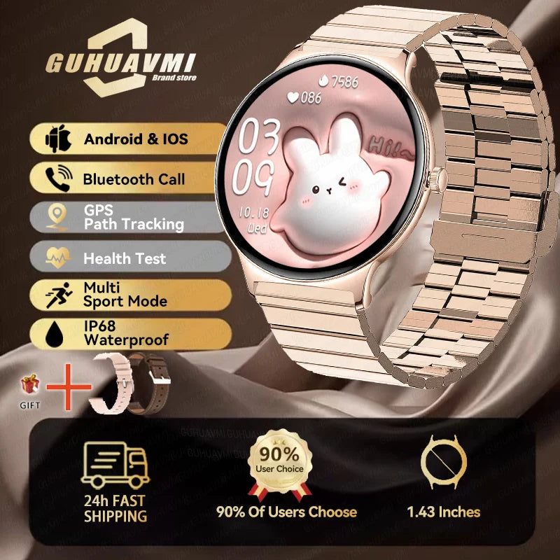GUHUAVMI Elite Sapphire Crystal Smartwatch