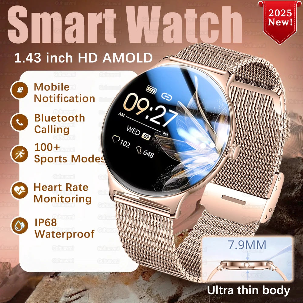 GUHUAVMI Elite Sapphire Crystal Smartwatch