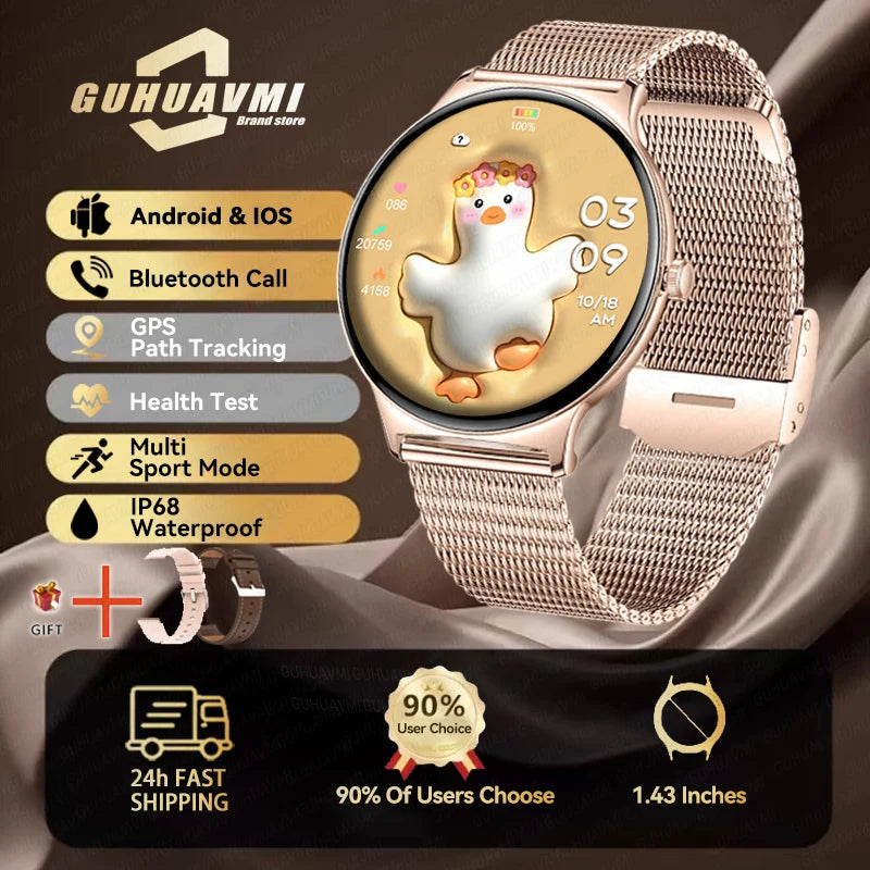 GUHUAVMI Elite Sapphire Crystal Smartwatch