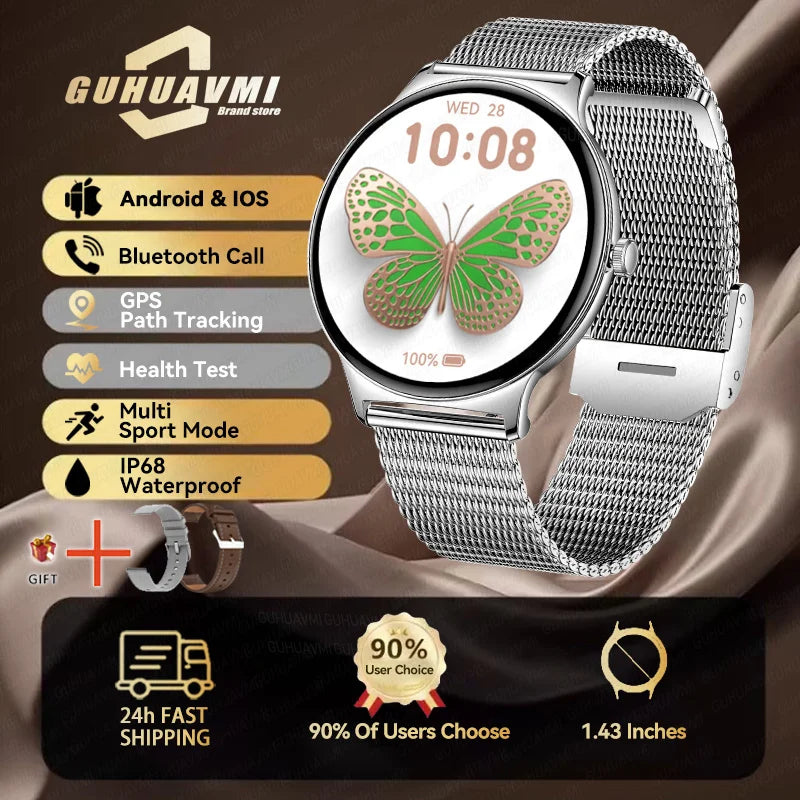 GUHUAVMI Elite Sapphire Crystal Smartwatch